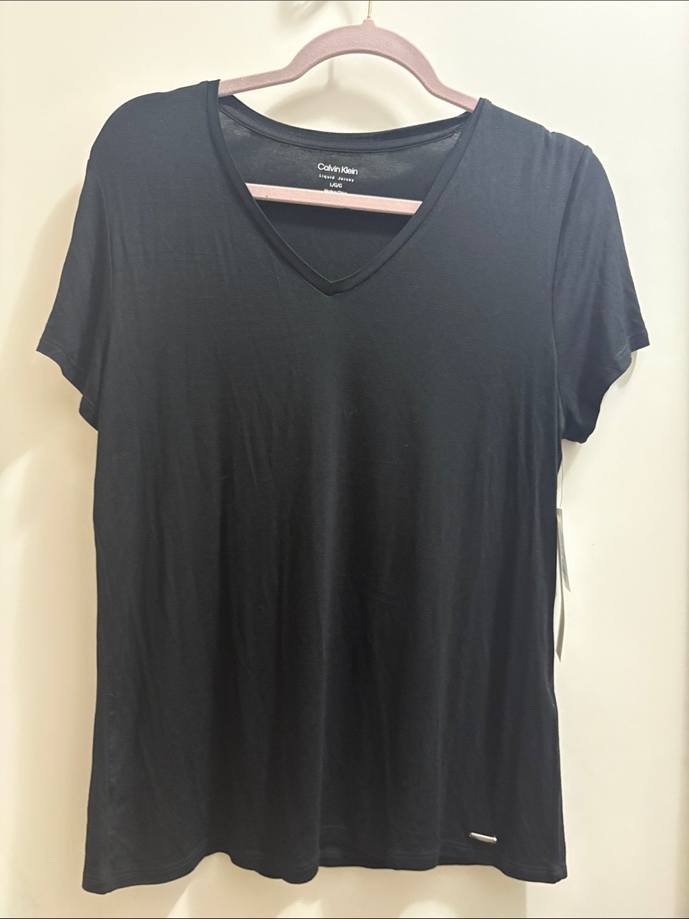 Calvin Klein Black V-Neck Short Sleeve Tee